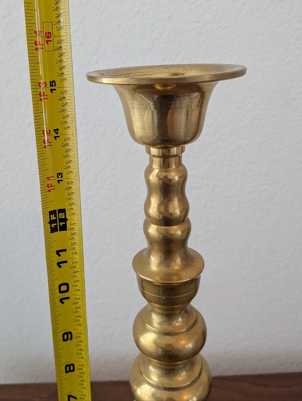 Lot Of 4 Assorted Solid Brass Taper Candlestick Holders Various Sizes Vintage